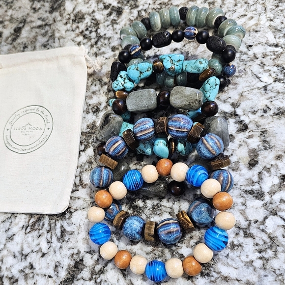 Terra Moda Beaded, Gemstone Bracelets, Size Medium, 9.5'' - Picture 9 of 9